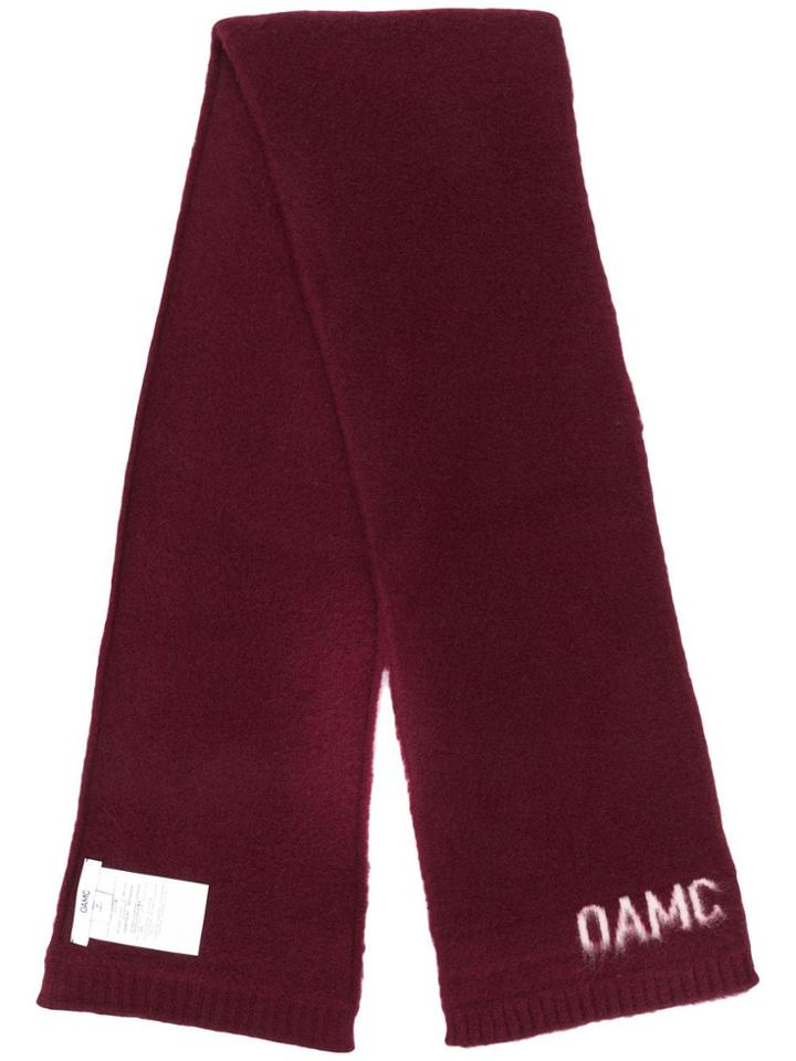 Oamc Contrast Logo Scarf - Red