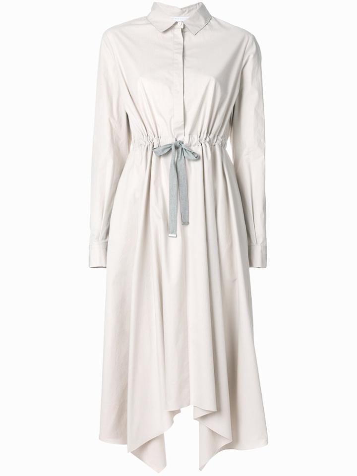 Fabiana Filippi Drawstring Waist Dress - Nude & Neutrals