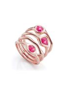 Monica Vinader Rp Siren Cluster Pink Quartz Cocktail Ring - Gold