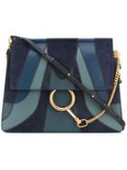 Chloé - Faye Shoulder Bag - Women - Calf Leather/suede - One Size, Blue, Calf Leather/suede