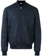 Gucci Classic Bomber Jacket, Men's, Size: 54, Blue, Cotton/polyamide