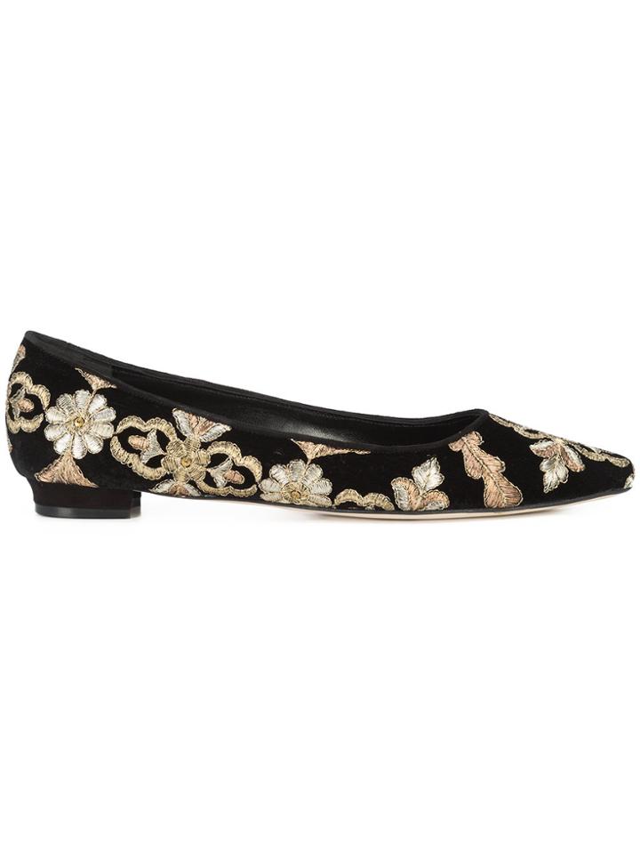 Manolo Blahnik Tittermo Brocade Pumps - Black