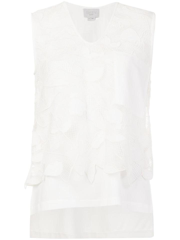 Grey Jason Wu Floral Layered Tank Top - White