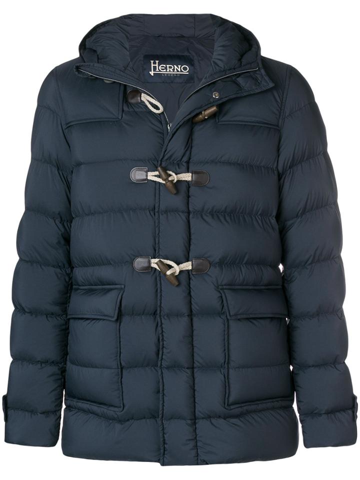 Herno Toggle Padded Coat - Blue