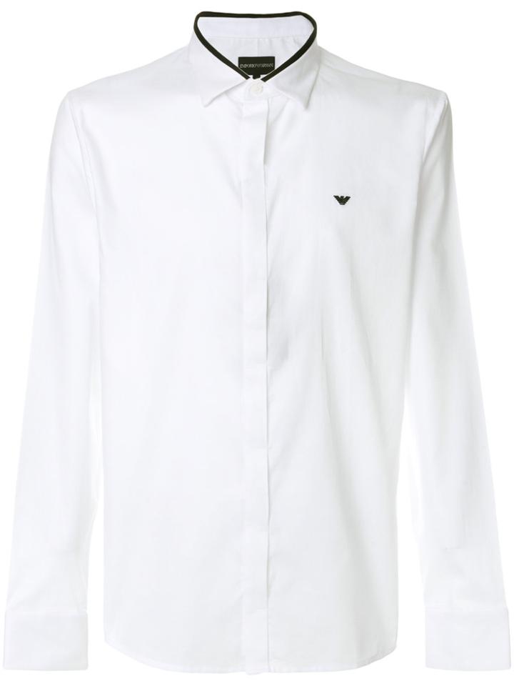 Emporio Armani Logo Patch Shirt - White