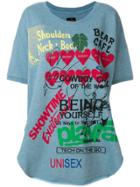 Vivienne Westwood Anglomania Graphic Print Baggy T-shirt - Blue