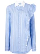 Maison Margiela Striped Ruffle Detail Shirt