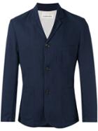 Single Breasted Coat - Men - Cotton/polyester - Xl, Blue, Cotton/polyester, Universal Works