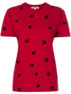 Mcq Alexander Mcqueen Swallow Print T-shirt - Red