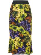 Dolce & Gabbana Paneled Printed Fitted Skirt - Yellow & Orange