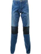 Anrealage Contrast Panel Jeans, Men's, Size: 46, Blue, Cotton