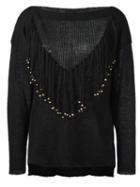 Mes Demoiselles Fringed Jumper, Women's, Size: I, Black, Polyamide/alpaca