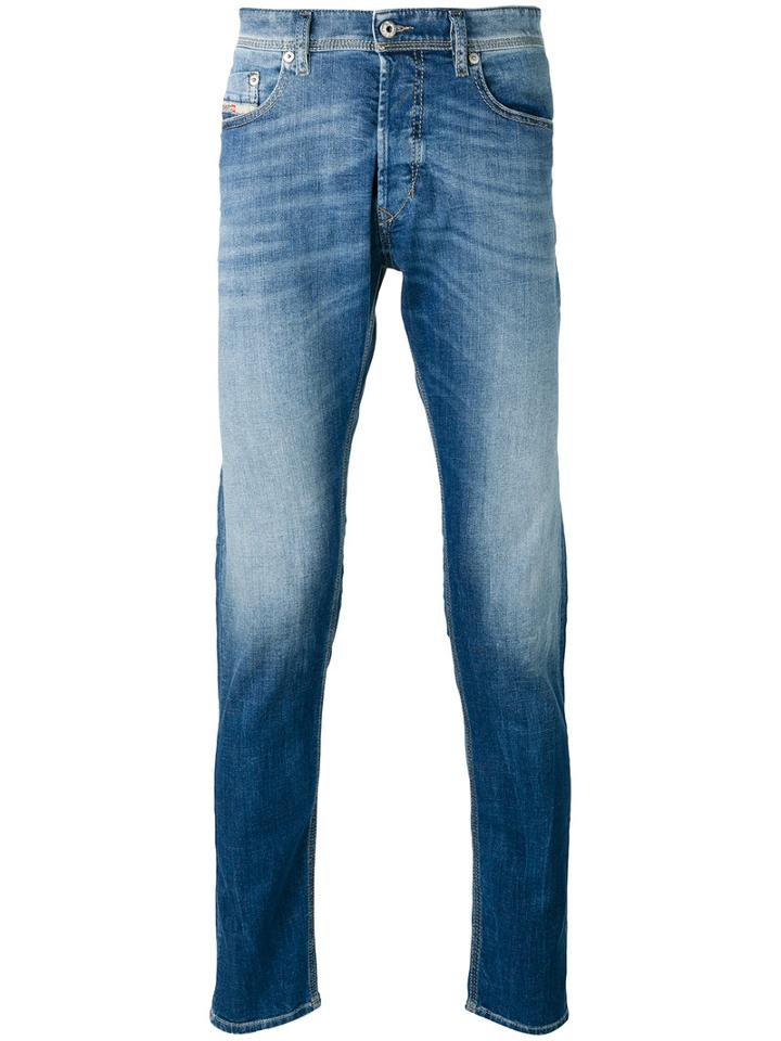 Diesel Stonewashed Skinny Jeans, Men's, Size: 31, Blue, Cotton/spandex/elastane