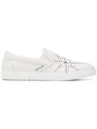 Jimmy Choo Grove Star Perforated Slip-on Sneakers - White