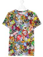 Moschino Kids Badge Print T-shirt - Multicolour