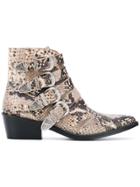 Toga Pulla Embossed Boots - Nude & Neutrals