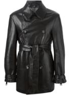 Liska - Belted Jacket - Men - Leather/mink Fur - M, Black, Leather/mink Fur