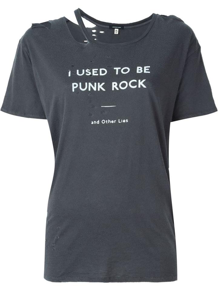 R13 Distressed Print T-shirt