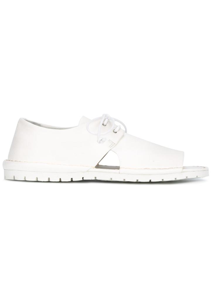 Marsèll Cut-out Peep Toe Sandals - White