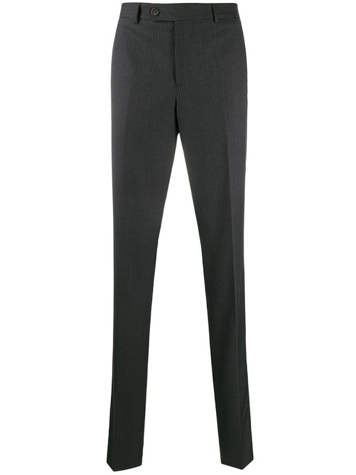 Brunello Cucinelli Striped Pattern Tailored Trousers - Grey