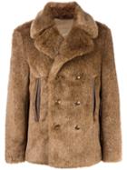 Roberto Cavalli Faux Fur Coat, Men's, Size: 50, Brown, Cotton/modacrylic/polyester/wool