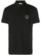 Versace Jeans Patch Embellished Polo Shirt - Black