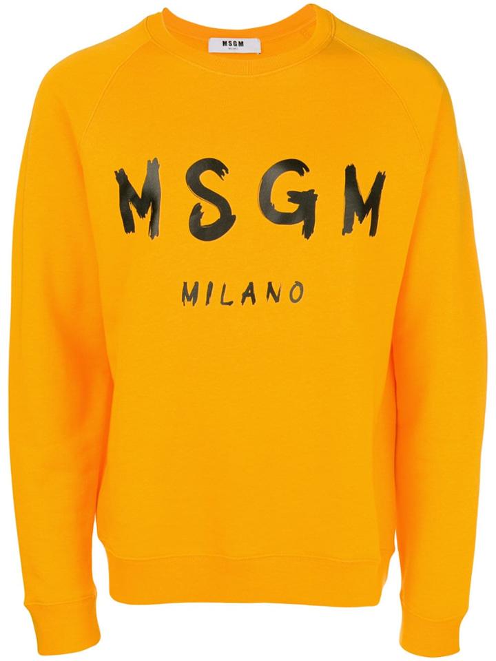 Msgm Regular Sweater - Orange