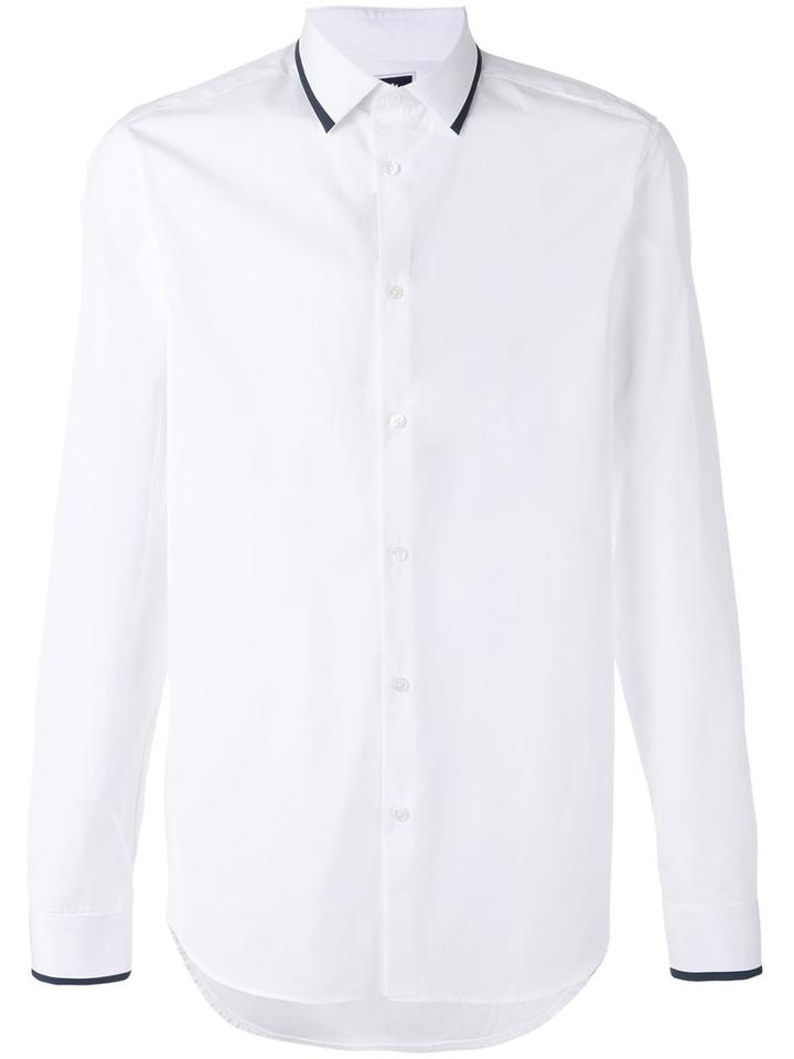 Kenzo - Contrast-tipped Shirt - Men - Cotton - 42, White, Cotton