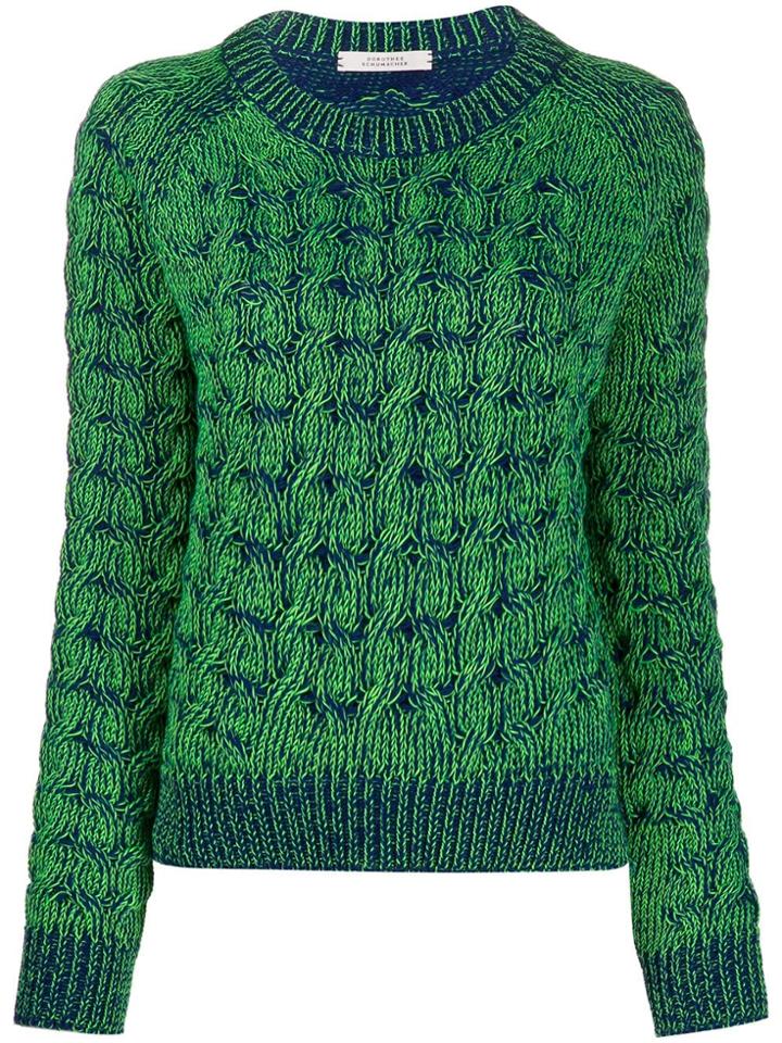 Dorothee Schumacher Textured Crew Neck Jumper - Green