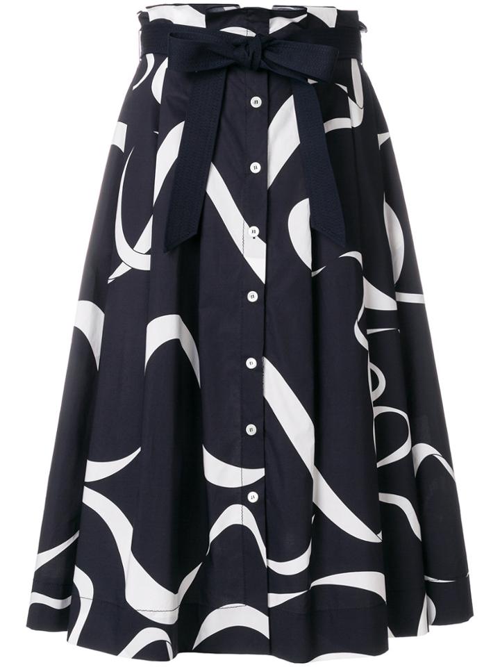 Mantu Belted Full Skirt - Blue