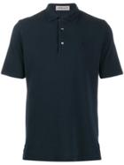 Corneliani Embroidered Logo Polo Shirt - Blue