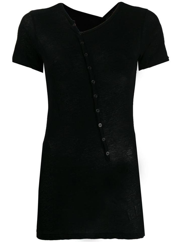 Yohji Yamamoto Buttoned T-shirt - Black