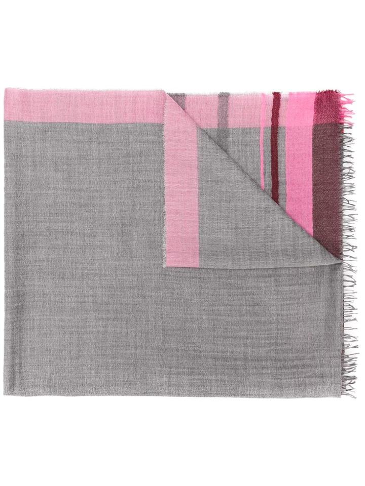 Begg & Co Large Fringed Scarf - Grey