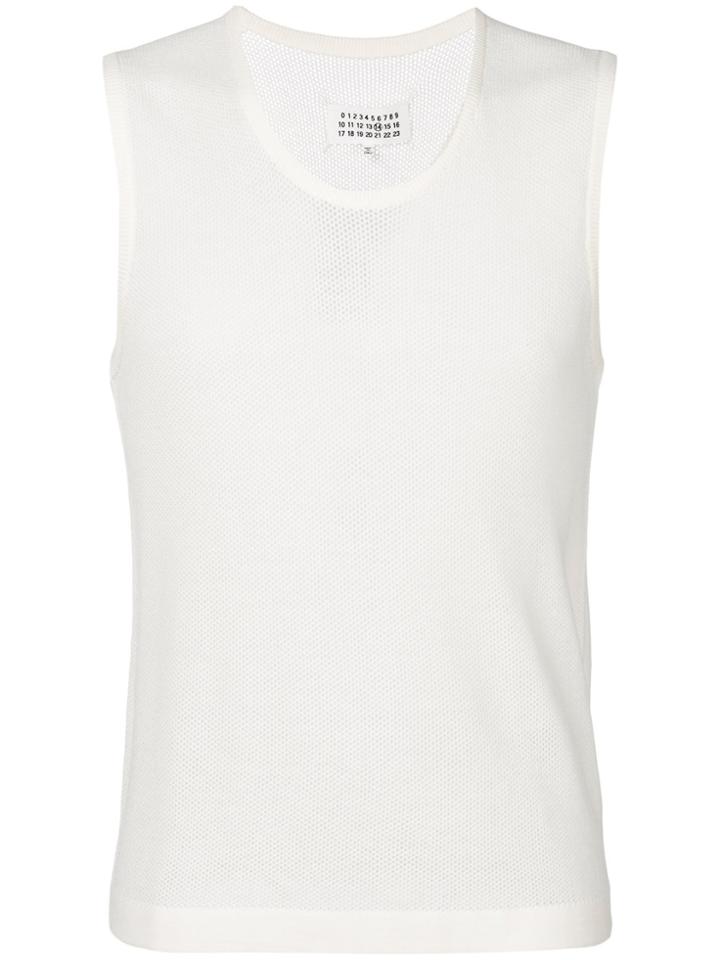 Maison Margiela Knitted Sleeveless Vest - White