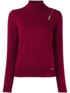 Dsquared2 Turtle Neck Sweater, Women's, Size: Small, Red, Virgin Wool