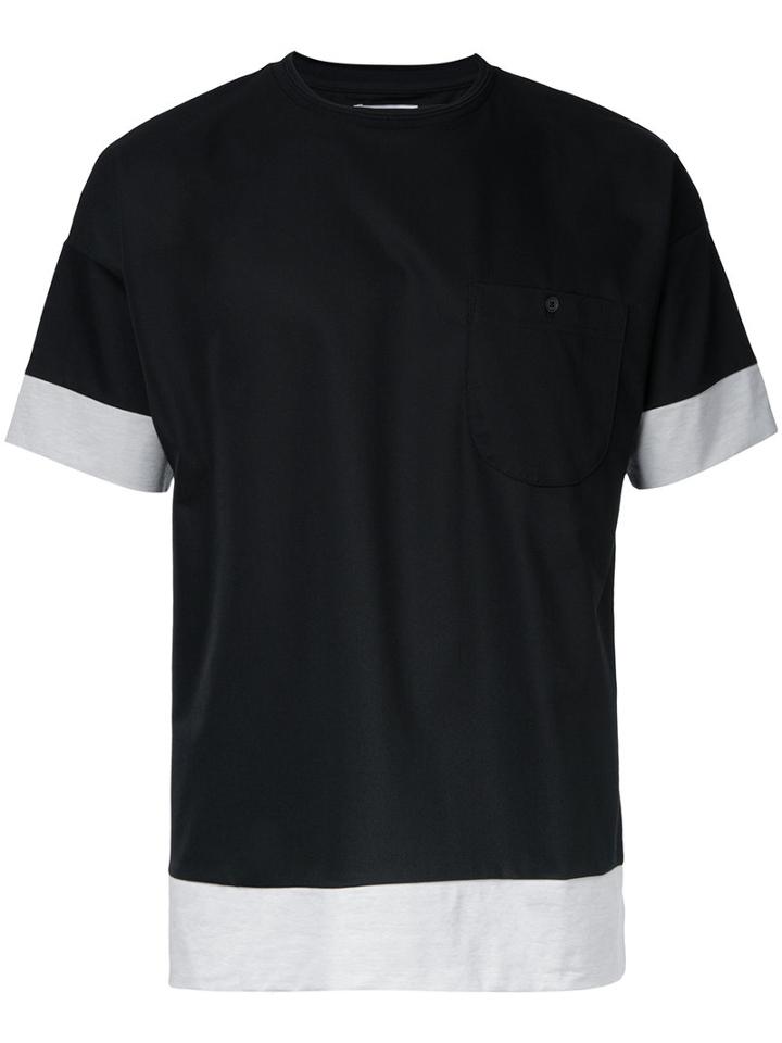 Factotum - Contrast T-shirt - Men - Cotton/polyester - 44, Black, Cotton/polyester