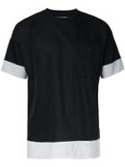 Factotum - Contrast T-shirt - Men - Cotton/polyester - 44, Black, Cotton/polyester