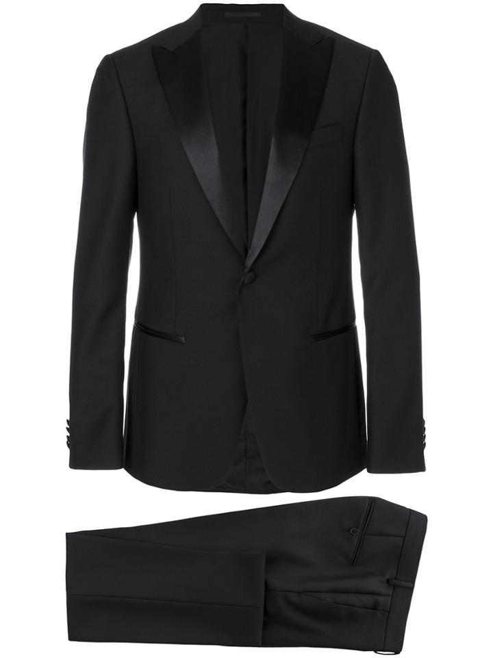 Z Zegna Fitted Formal Suit - Black