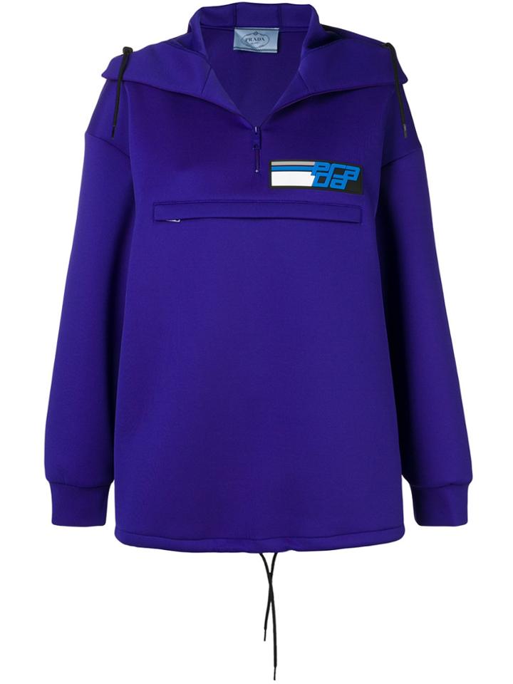 Prada Scuba Logo Top - Pink & Purple