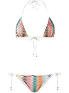 Missoni Zig Zag Print Bikini, Women's, Size: 42, Elastodiene/nylon/rayon