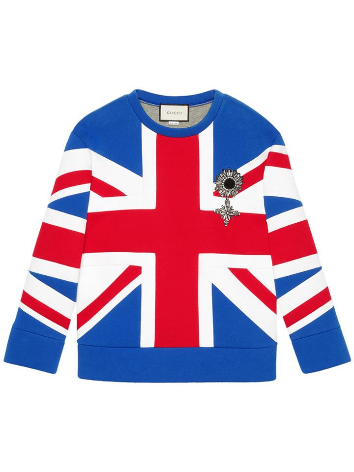 Gucci Union Jack Jersey Sweatshirt - Red
