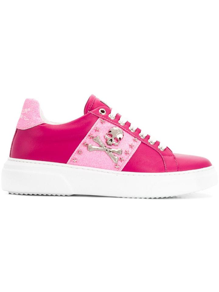 Philipp Plein Skull Sneakers - Pink