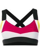 No Ka' Oi Colourblock Sweetheart Crop Top - Red