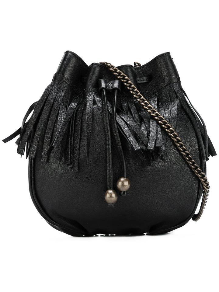 Philosophy Di Lorenzo Serafini - Fringed Crossbody Bag - Women - Leather - One Size, Women's, Black, Leather