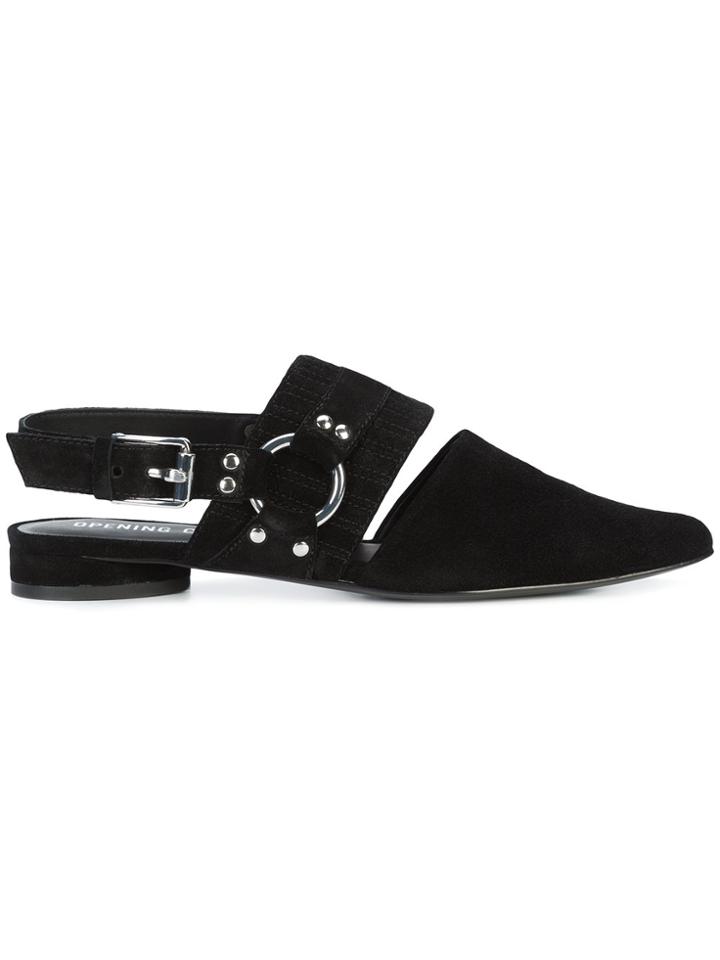 Opening Ceremony Buckled Sling Back Mules - Black