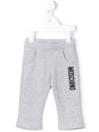 Moschino Kids Logo Print Track Pants, Boy's, Size: 18-24 Mth, Grey