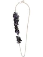 Lanvin Floral-appliquéd Chain Necklace - Black