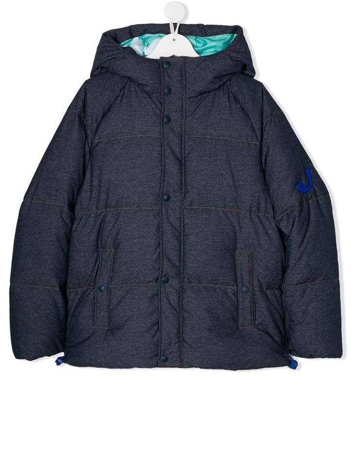 Jacob Cohen Junior Teen Padded Denim Coat - Blue