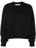 Off-white Distressed Sweatshirt - Black