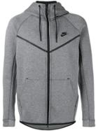 Nike Logo Hooded Cardigan - Grey